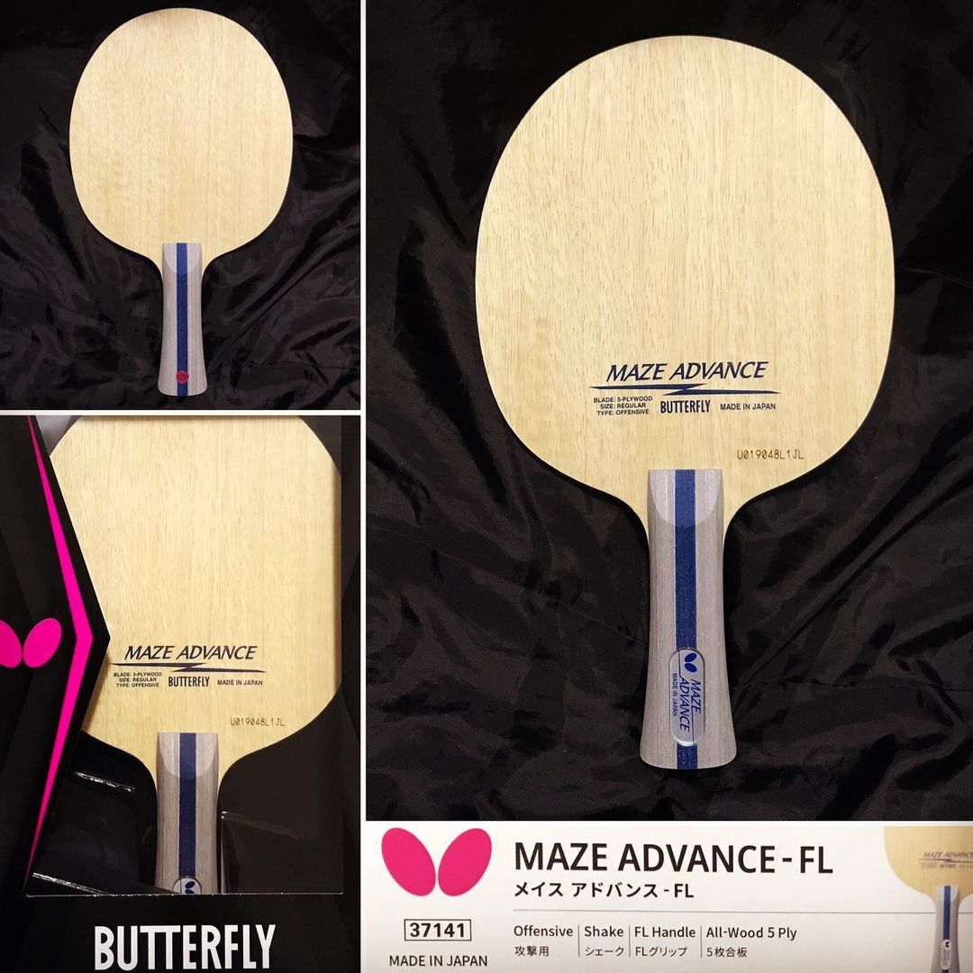 现货大阪直发蝴蝶 butterfly梅兹maze 5层纯木快攻型底板乒乓球拍