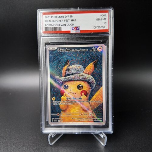 宝可梦PTCG 恶搞diy 梵高中指皮 二创自制PSA娱乐评分评级卡