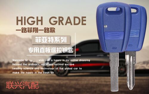 菲亚特派力奥/鹏多/西耶那汽车遥控器外壳 单键直板钥匙替换壳