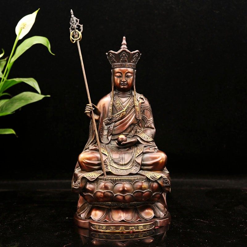 台湾祥狮铜娑婆三圣九华山地藏王