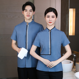 物业医院保洁工作服短袖 男女酒店客房家政商场清洁保洁员阿姨夏装