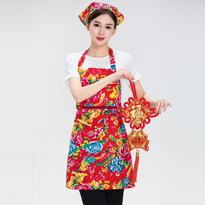 东北大花布围裙民族土家饭店服务员工作围腰农家乐围裙活动演出服,家庭/个人清洁工具,围裙套装,淘宝优惠券,粉丝福利购,淘宝优惠卷