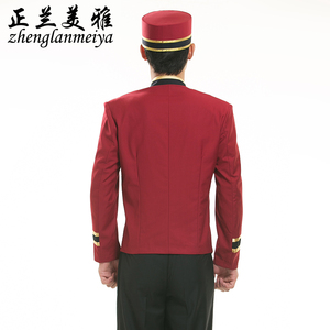 礼仪乐队工作服装秋冬款 酒店门童套装 饭店迎宾男服务员制服长袖