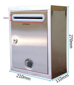 销不锈钢信箱带锁挂壁式小号建议箱举报箱室外防水信报箱意见箱挂