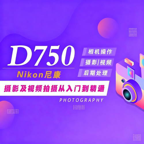 适用于尼康D750摄影视频教程短视频拍摄人像风光摄影好机友摄影