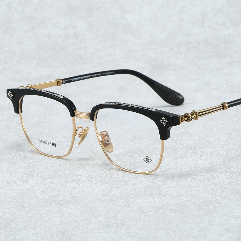 关晓彤薛之谦同款克罗近视眼镜框男士钛架可配高度数防蓝光变色女