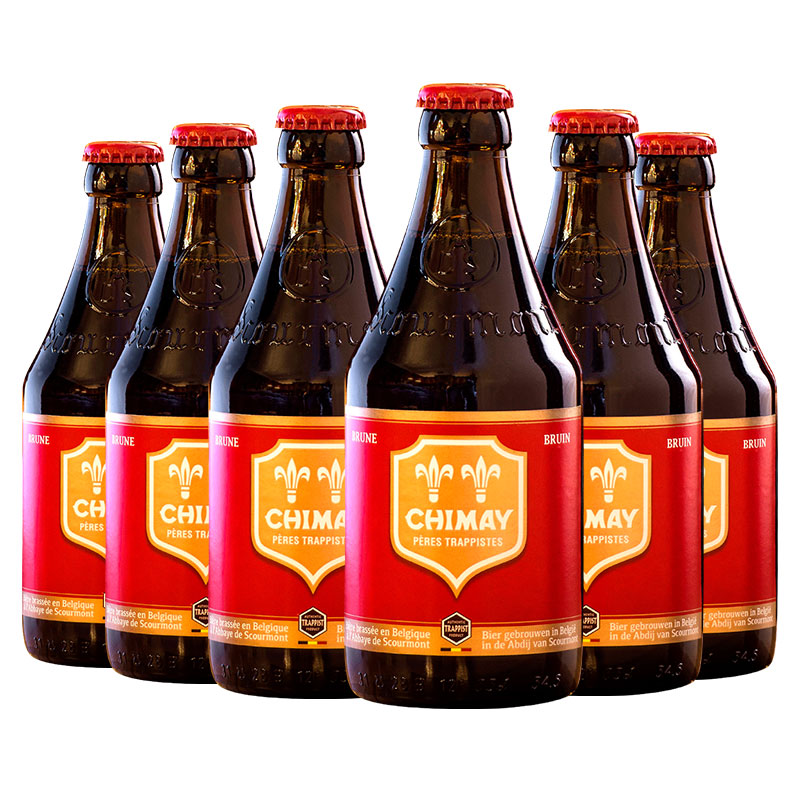比利时进口啤酒 trappist beer chimay智美红帽啤酒330ml*6瓶
