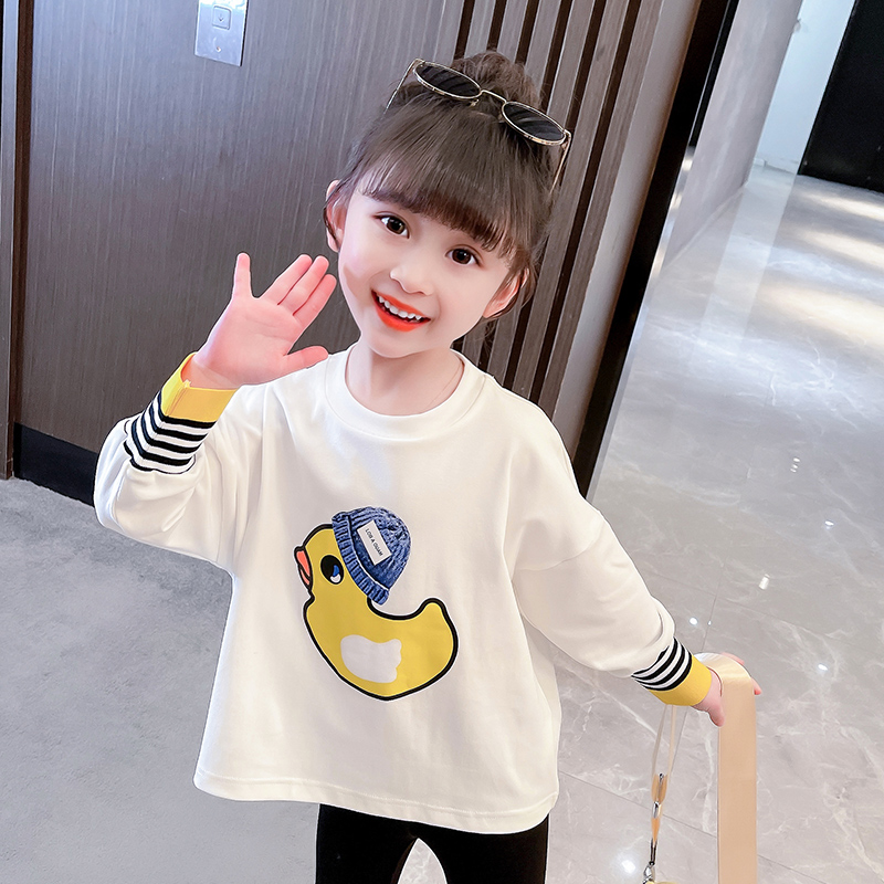女童春装女宝宝T恤纯棉长袖上衣