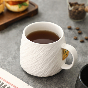 陶瓷喝水杯子简约大肚杯ins风马克杯大容量早餐杯家用咖啡杯办公