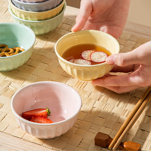 奶油风陶瓷小吃味碟火锅调味蘸料碟家用高颜值调料碟小碗专用新款