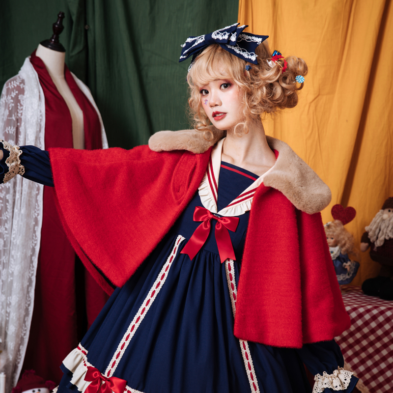 贝蒂小姐lolita斗篷秋冬原创加厚