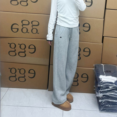 韩国松紧腰抽绳束脚卫裤