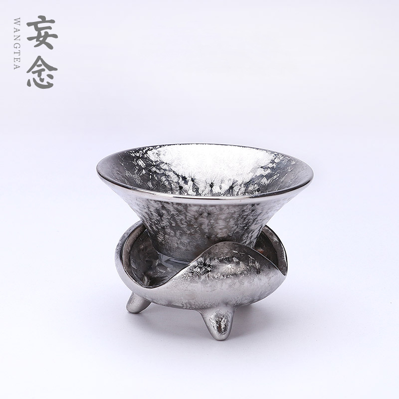 妄念七彩鎏金叶大陶瓷防烫茶漏