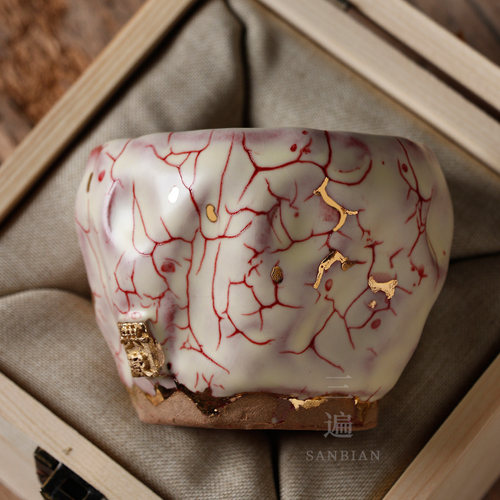 志野烧三遍纯手工老岩泥