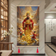 2026年财神爷新中式 饰画餐厅招财开业挂画风水卷轴画 玄关装
