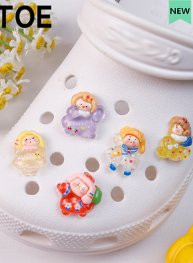 MTOE 舞裙小女孩crcs洞洞鞋配饰diy鞋扣彩色配件鞋花Cross装饰扣