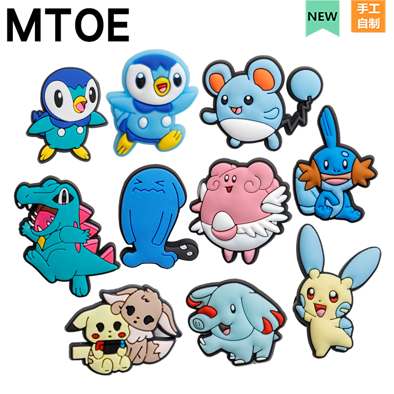 蓝色系小精灵Crocs洞洞鞋配饰diy