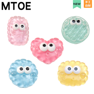 花备注b1 MTOE 带扣native扑西鞋 配饰diy鞋 透明饼干洞洞鞋