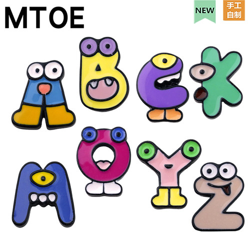 精灵字母洞洞鞋配饰diy