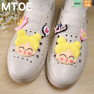 配饰diy软胶鞋 native洞洞鞋 扣6 花 MTOE 10mm小孔鞋 魔法少女套装