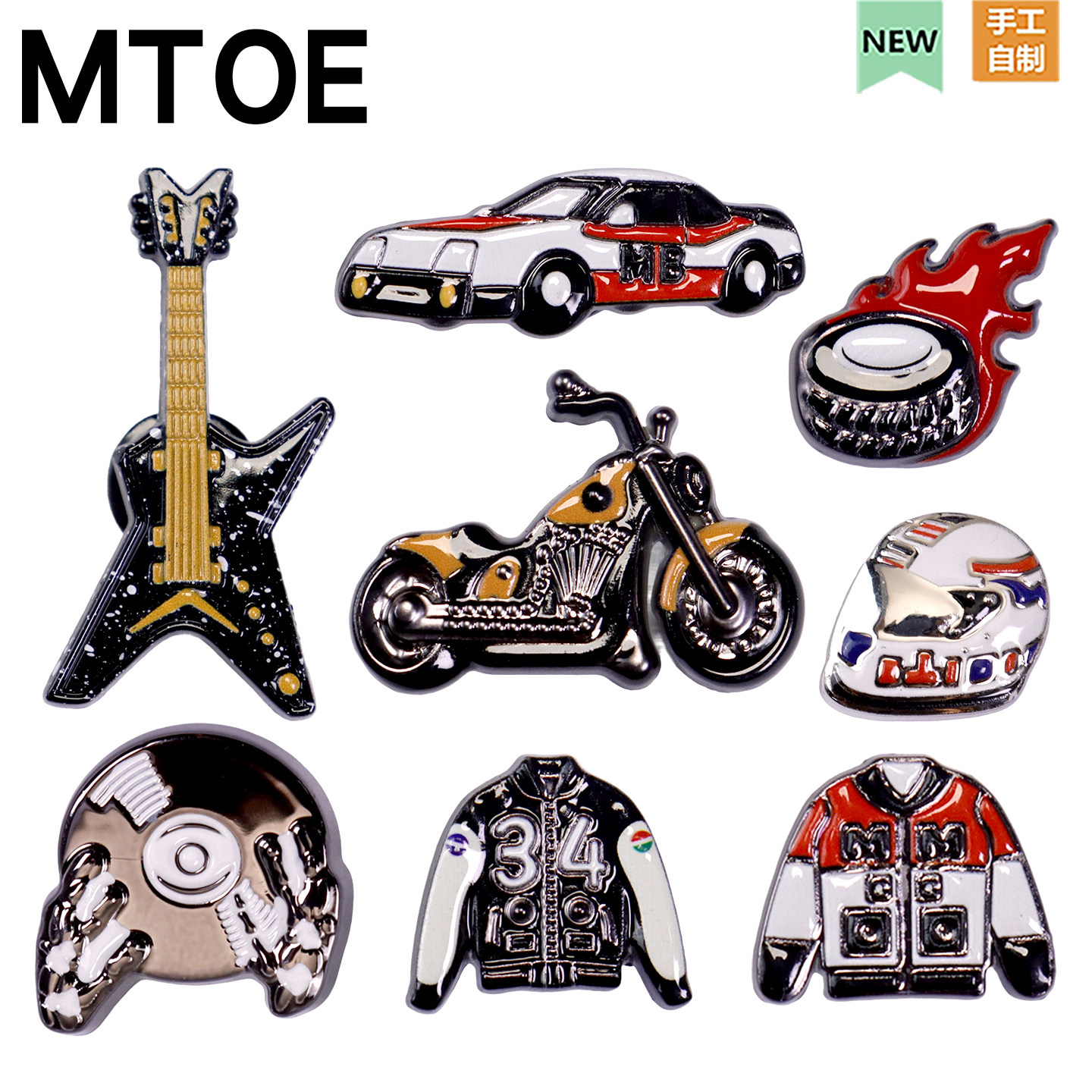 赛车贝斯洞洞鞋配饰diy鞋花