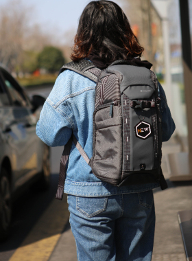 精嘉VEO摄影双肩包Adaptor单反微单适合佳能尼康索尼富士相机200600 400800大长焦镜头大容量专业相机背包