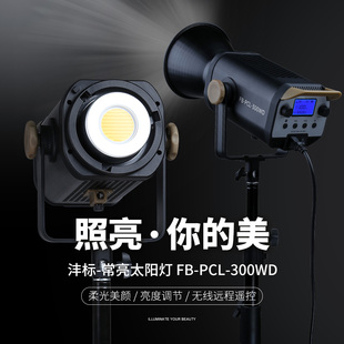 PCL 沣标FB 300WD可调色温摄影灯led常亮灯太阳灯直播视频补光灯大功率柔光美颜可调节亮度影视灯