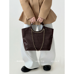腋下包单肩大包 编织链条托特包包女包2025新款 小瑞靓包 匠心手作