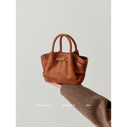 Double.r小瑞靓包磨砂绒单肩包女