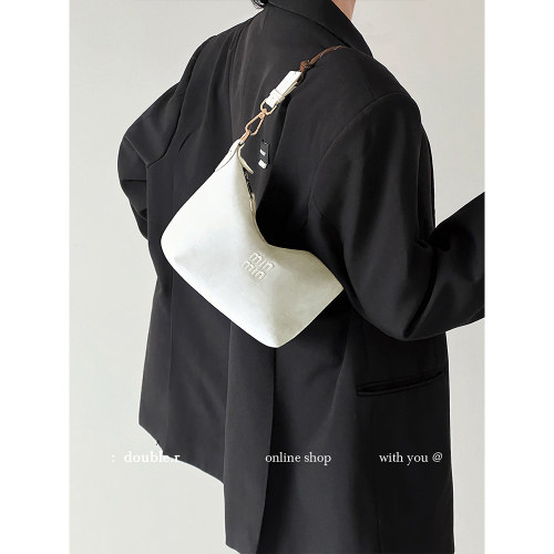 DOUBLE.R小瑞靓包撞色绳结饺子包