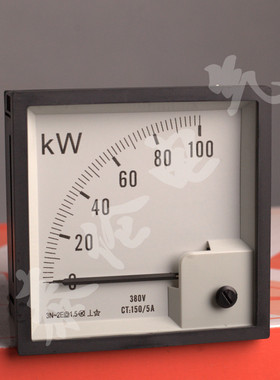 F96-WB船舶功率表 WDZ96方形指针式三相有功 无功功率表 91mm
