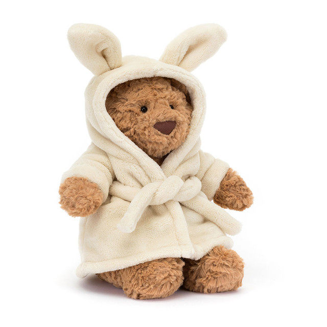正品现货Jellycat浴袍熊巴塞罗熊28cm泰迪熊毛绒玩偶公仔可爱礼物