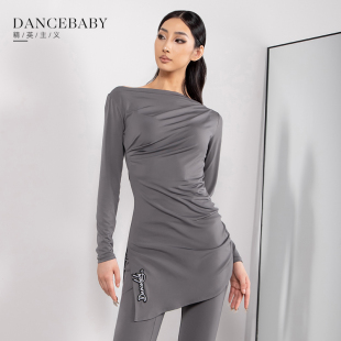舞蹈服练功服舞衣舞服成人跳舞服YD367 DANCEBABY拉丁舞上衣女新款
