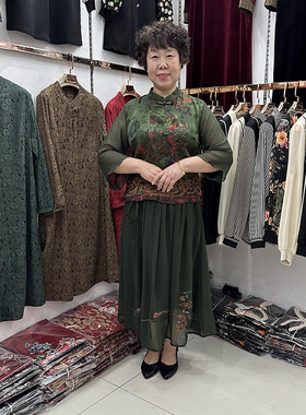 中年妈妈春夏时尚民族风套装