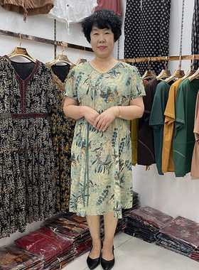 2022年轻妈妈夏装短袖洋气连衣裙