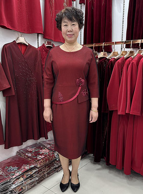 专柜结婚礼服喜妈妈婚宴连衣裙