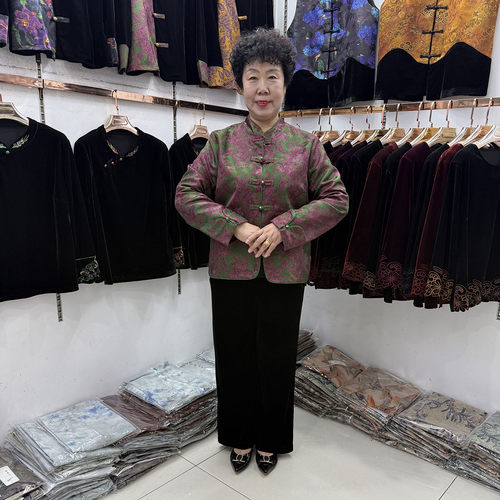中年妈妈复古唐装外套女春秋款2026年阔太太新中式国风时尚两件套