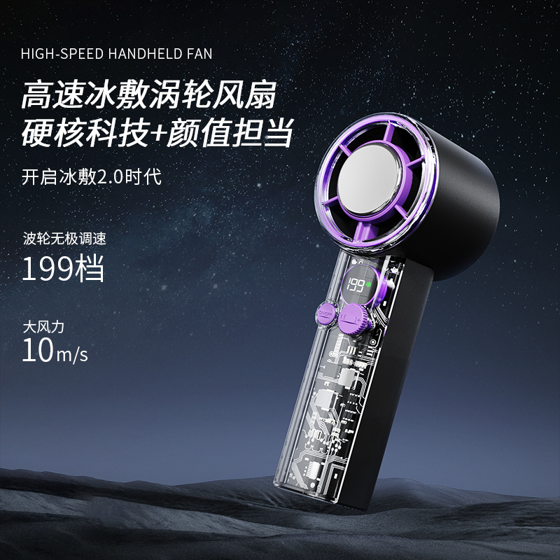 手持風(fēng)扇半導(dǎo)體冷風(fēng)199檔桌面迷你風(fēng)扇便攜靜音戶外掛脖折疊風(fēng)扇
