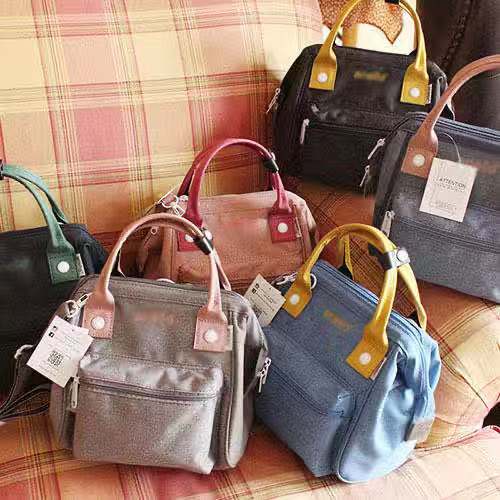 日本乐天包三用麻衣妈咪包女撞色