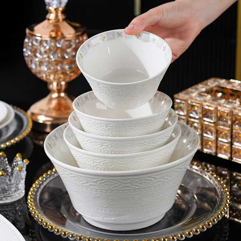 枫鸿绮梦格韵系列高颜值陶瓷饭碗