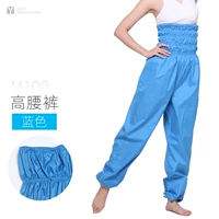 Синие штаны, высокая талия