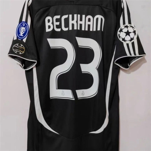 06 07 Real Madrid away Retro Beckham football uniform jersey