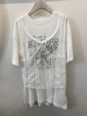 Sensitive韩国进口字母图案点缀百搭宽松T恤