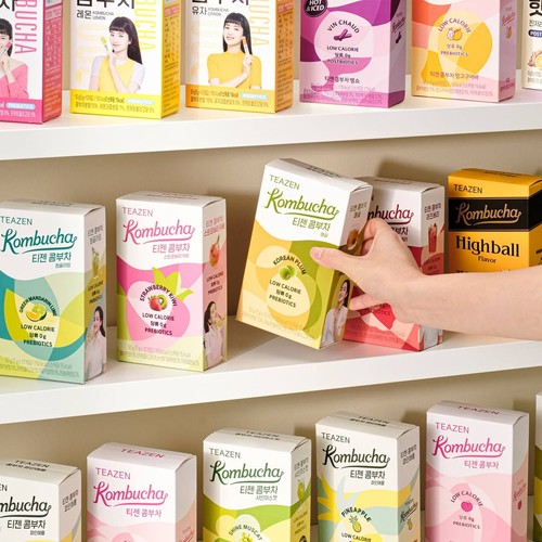 韩国进口teazen水蜜桃葡萄康普茶