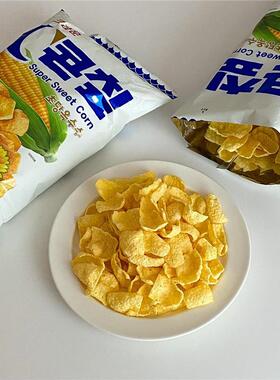 韩国进口零食crown克丽安香甜膨化松脆玉米片影院追剧解馋零嘴