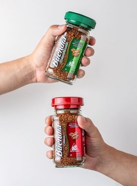 哥伦比亚进口博恩无蔗糖杏仁酒焦糖风味冻干美式拿铁速溶黑咖啡粉