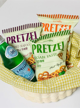 韩国进口零食三进混合迷你饼干芝士奶酪芥末味什锦休闲迷你饼干圈