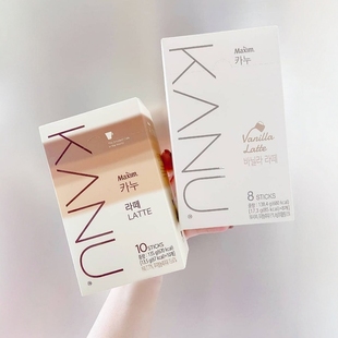 进口零食麦馨maxim卡奴kanu无砂糖双倍香草速溶拿铁咖啡 韩国原装