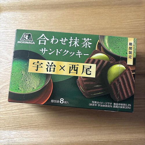 日本森永抹茶奶油夹心曲奇零食