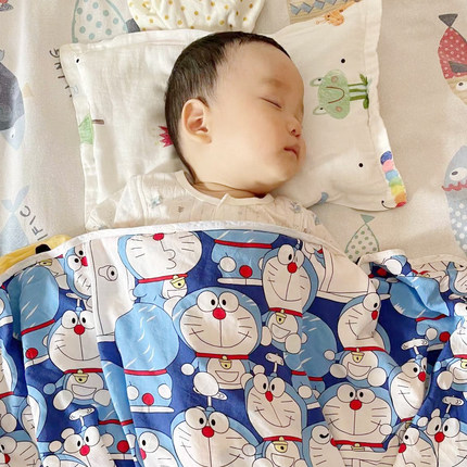 ab卡通夏季人造绵绸宝宝盖毯巾婴幼儿童双层空调薄凉被单包邮青岛